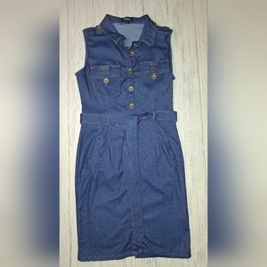 💋Fashion Model Denim Shirt Dress💋